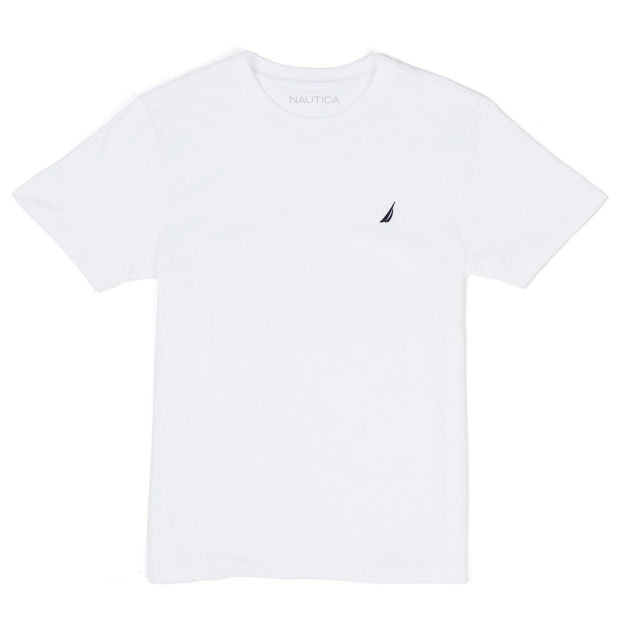 Boys' Coast Anchor Crewneck Solid Tee (8-20),Antique White Wash,large
