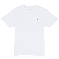 Boys' Coast Anchor Crewneck Solid Tee (8-20),Antique White Wash,large