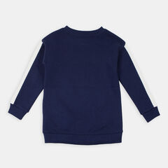 GIRLS' LOGO FLEECE TUNIC (8-20),Navy,large