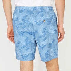 BIG & TALL FLORAL PRINT SHORT,Riviera Blue,large