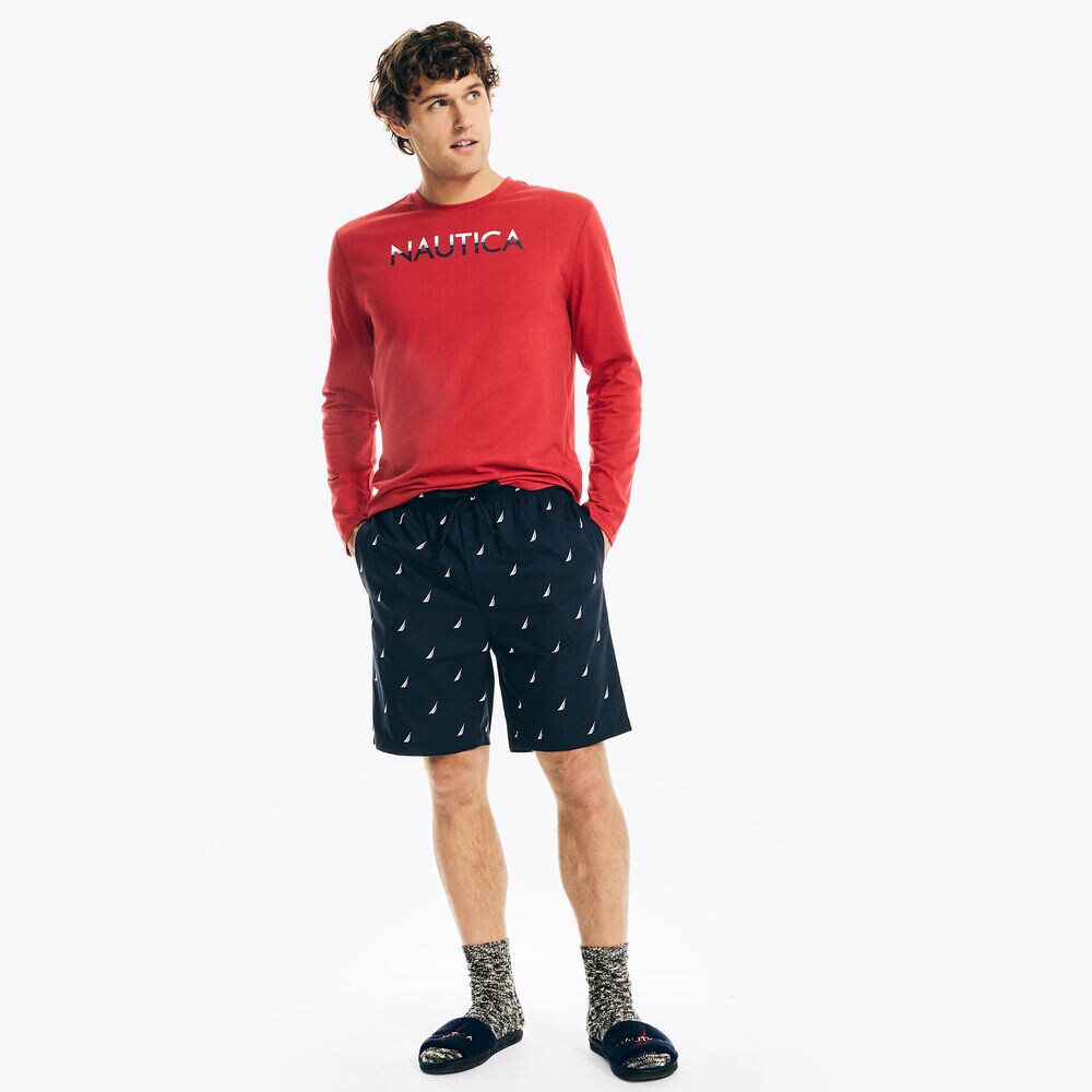 brand icon Sleep Shorts,Peacoat,large