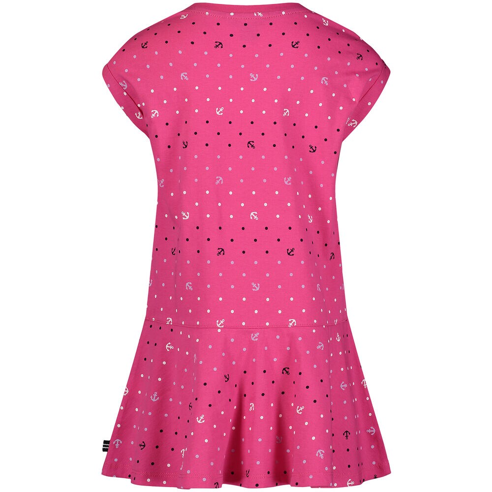 Little Girls’ Printed Peplum Dress (4-6X),Paradise Pink,large