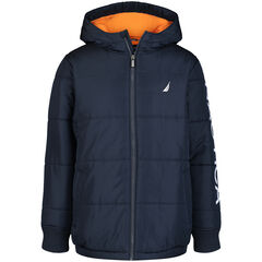 Boys' Solid Bubble Jacket (8-20),Aquadream,large
