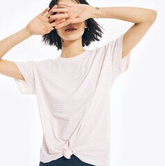 NAVTECH STRIPED T-SHIRT,Pale Pink,large