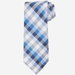 Portsea Check Tie,Sea Mist,large