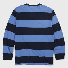 Big & Tall Rugby-Stripe Sweater,Navy,large