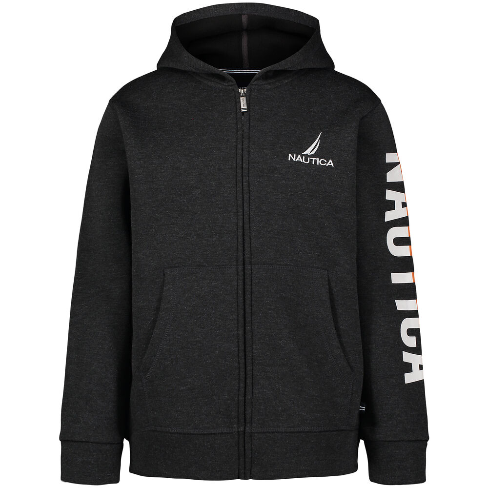 Little Boys' Colorblock Hoodie (4-7),Grey Heather,large