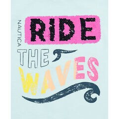 TODDLER GIRLS' FIND THE WAVES T-SHIRT (2T-4T),Worn Chambray,large