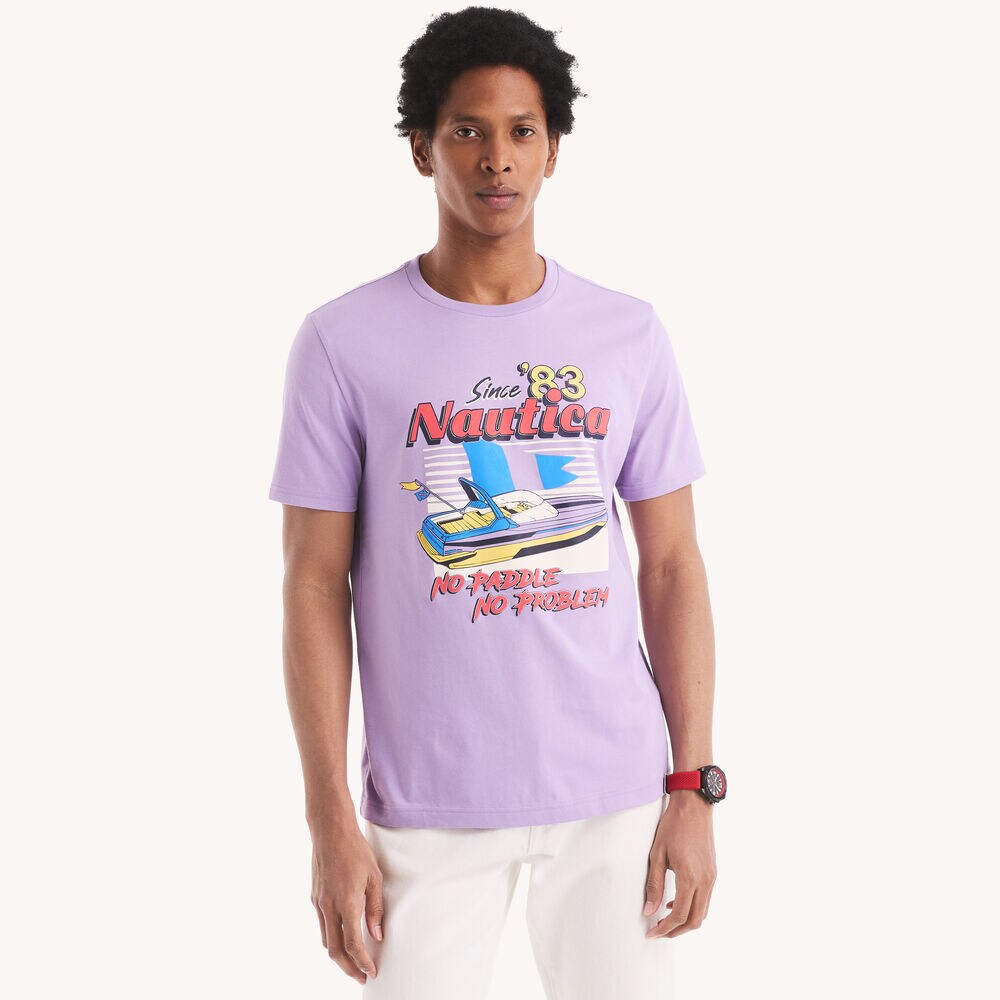 Retro Vibe Graphic T-Shirt,Amethyst,large