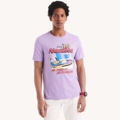Retro Vibe Graphic T-Shirt,Amethyst,large