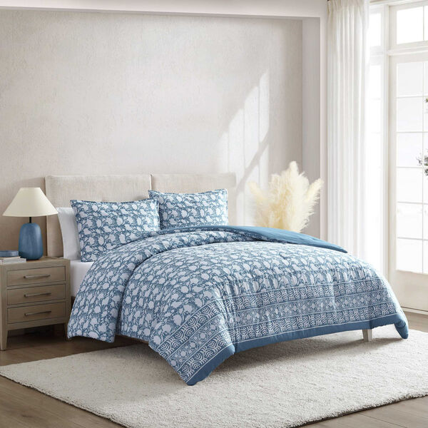 Bayport Floral Blue Twin/Twin XL Comforter Set