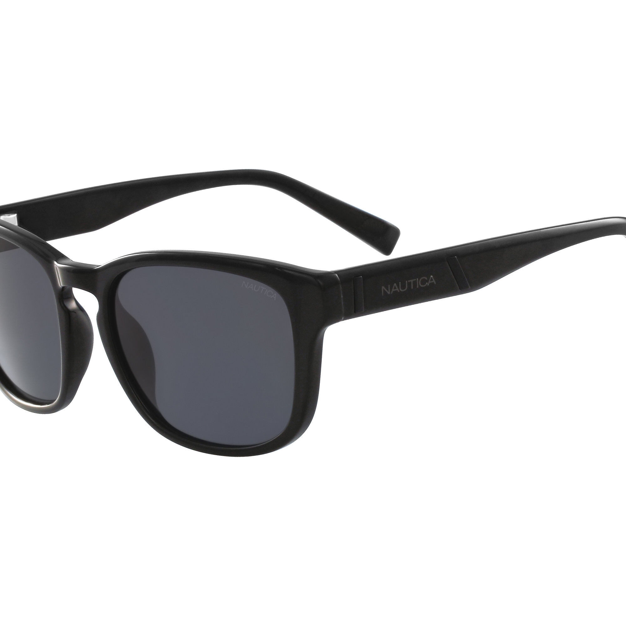 Vintage Classic Square Sunglasses,True Black,large