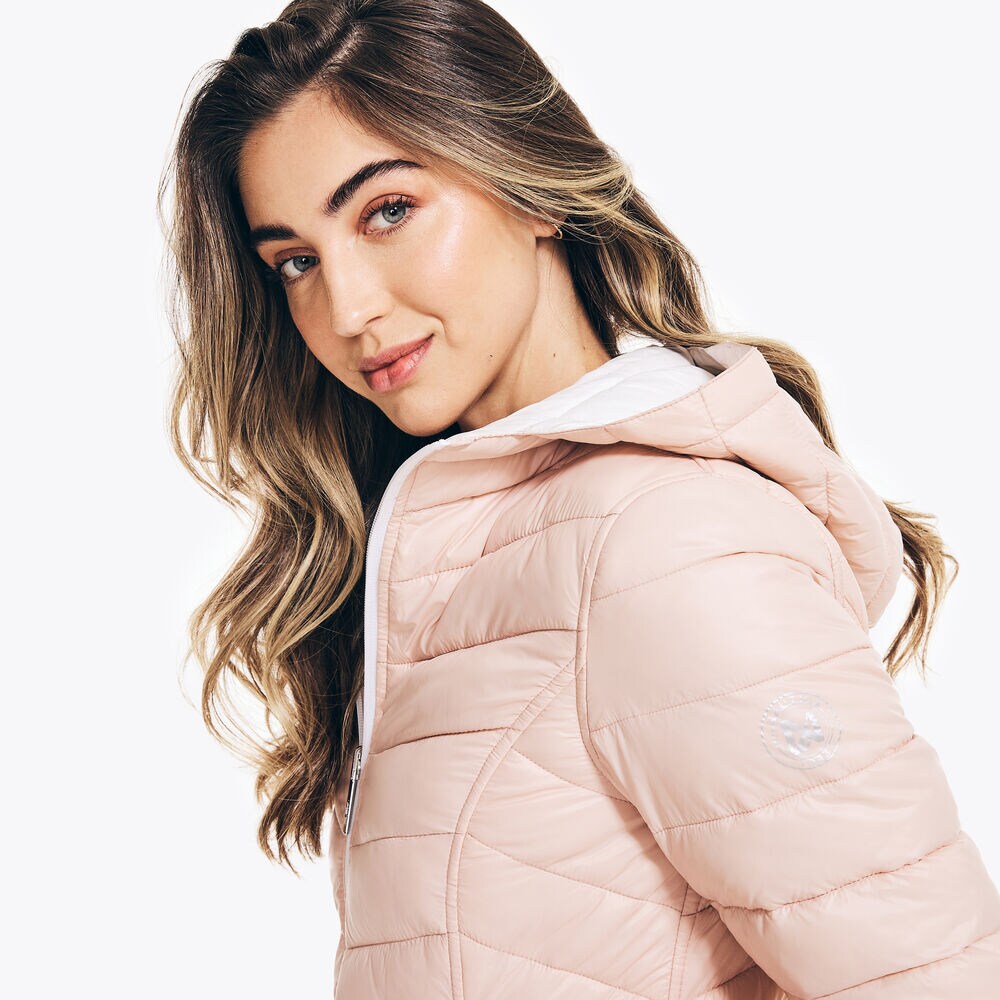 REVERSIBLE HOODED PUFFER,Persian Red,large