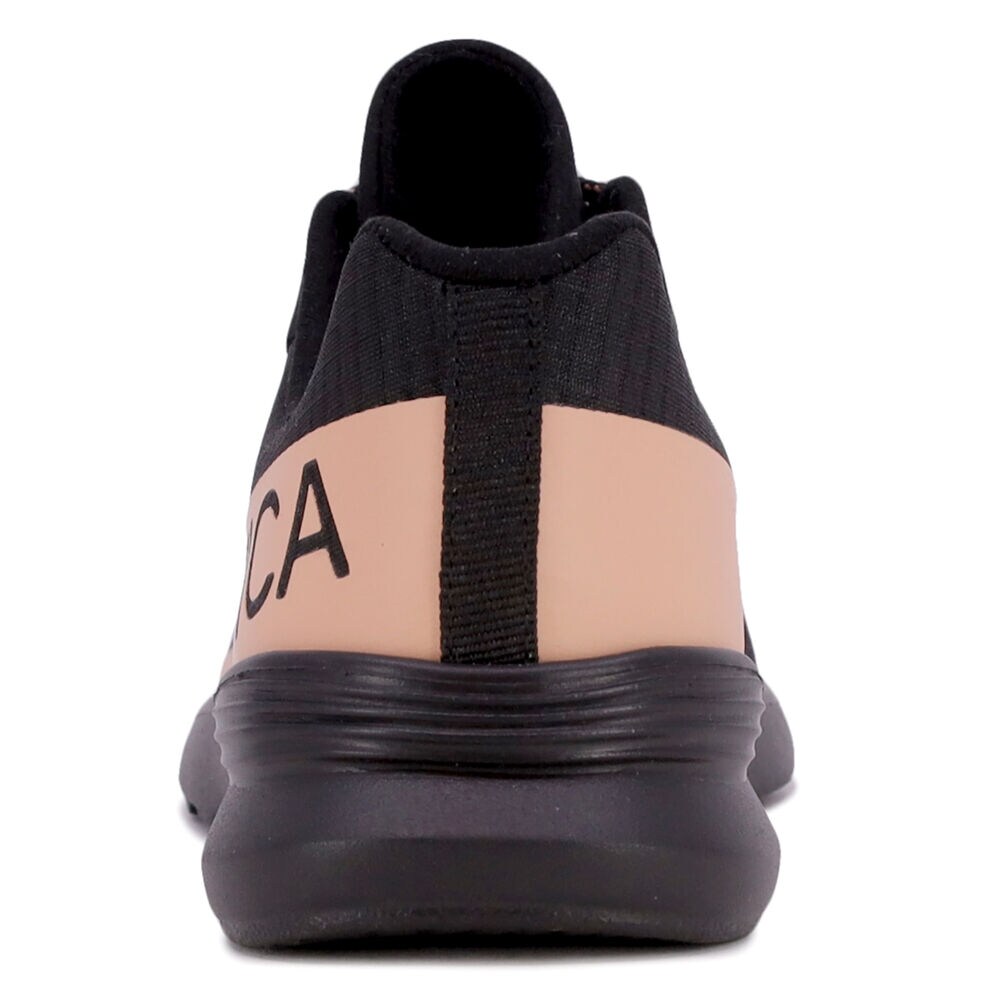 LOGO-STRAP KNIT SNEAKER,Black,large