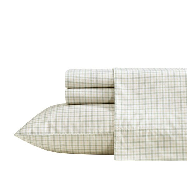 Calm Seas Gingham Green Twin XL Sheet Set