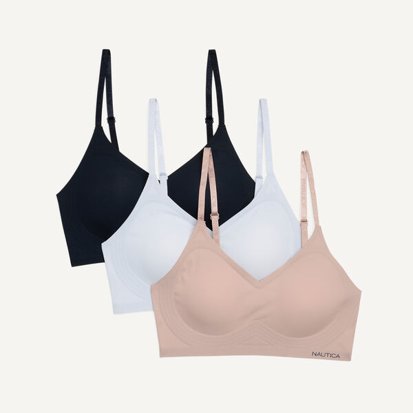 Laser-Cut Lounge Bra, 3-Pack