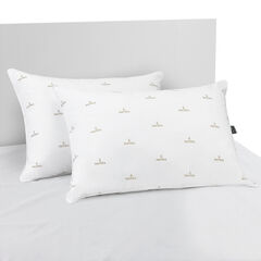 Nautica Anchor Print Standard/Queen Firm Pillows,Bright White,large