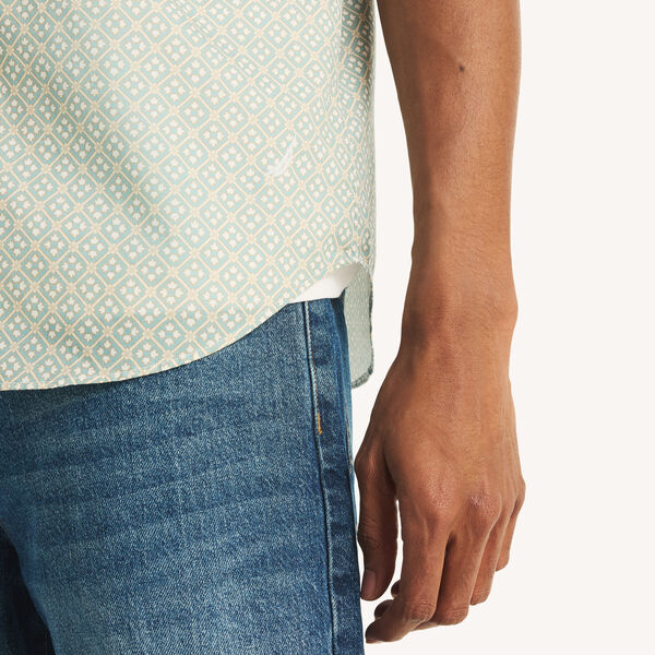 Printed Short-Sleeve Classic Fit Shirt