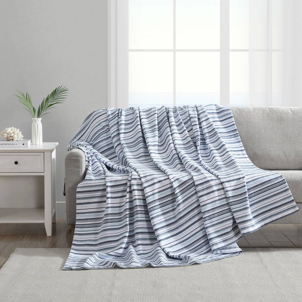 Pembrook Blue King Blanket,Navy Dusk,large