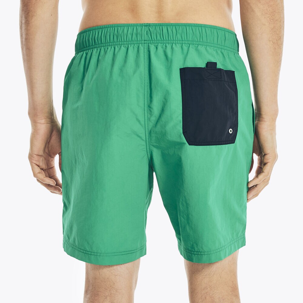 8" LOGO STRIPE QUICK-DRY SWIM,Dark Dill,large
