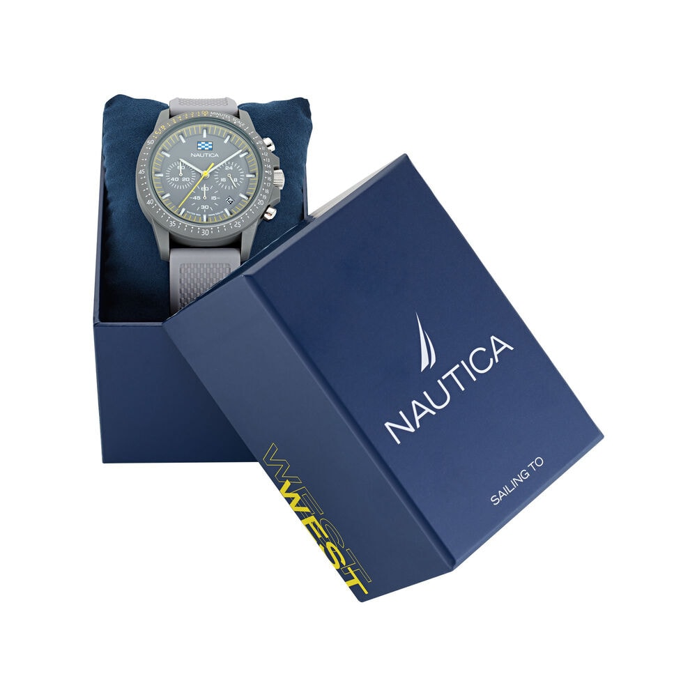 Nautica One Wheat Fiber Strap 3-Hand Watch,Pale Blue,large