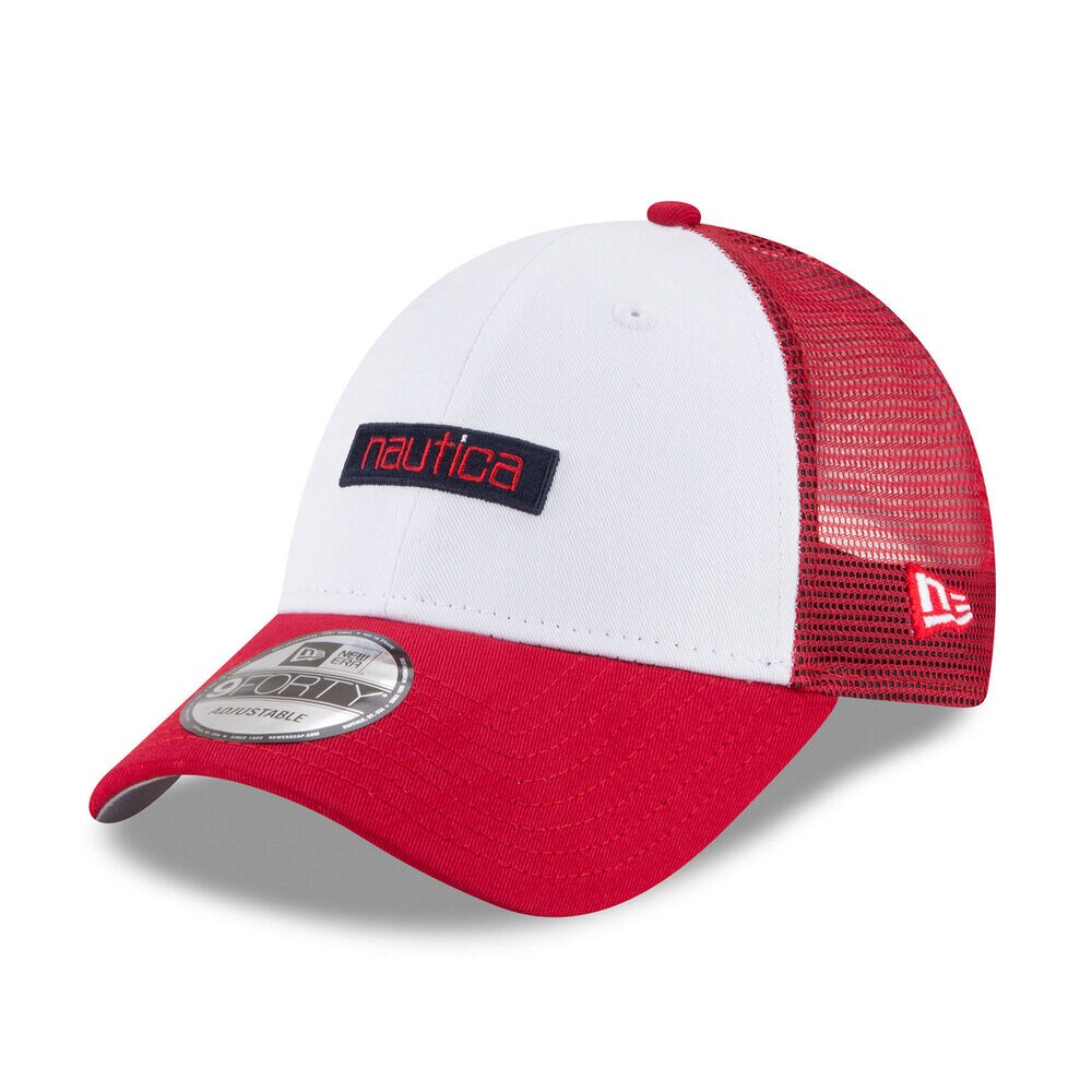 Hydro Mesh Panel Colorblock Baseball Cap,Nautica Red,large