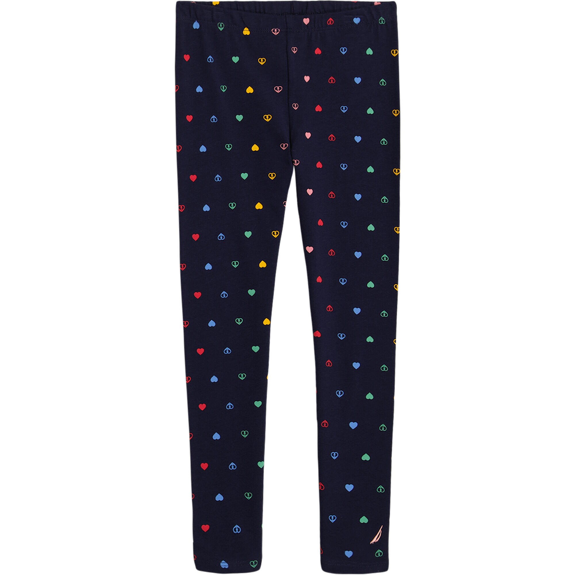 GIRLS' HEART LEGGING (7-16),Navy,large