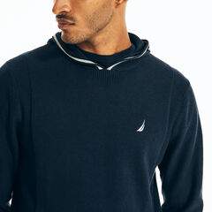 NAVTECH TEXTURED PULLOVER HOODIE,Navy,large