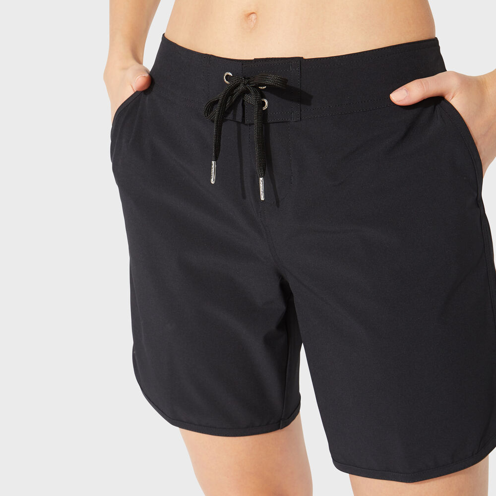 7" SOLID BOARD SHORT,True Black,large