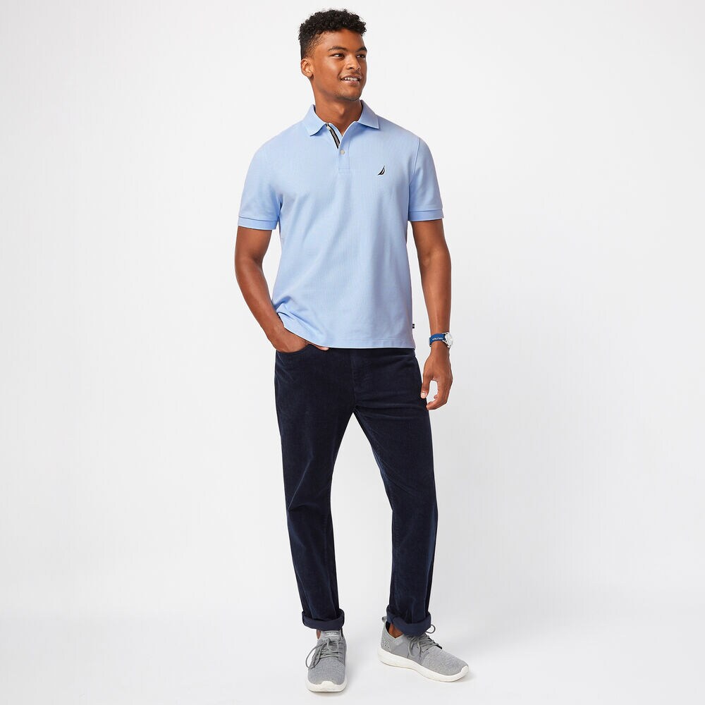 Classic Fit Performance Deck Polo,Azure Blue,large