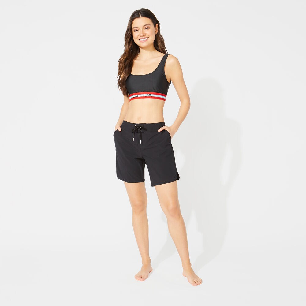 7" SOLID BOARD SHORT,True Black,large