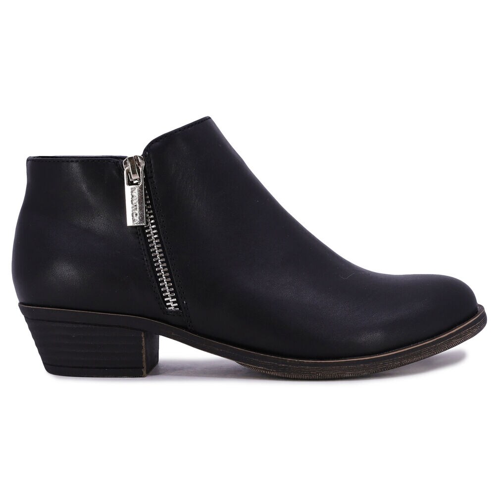 Suede Bootie,Black,large