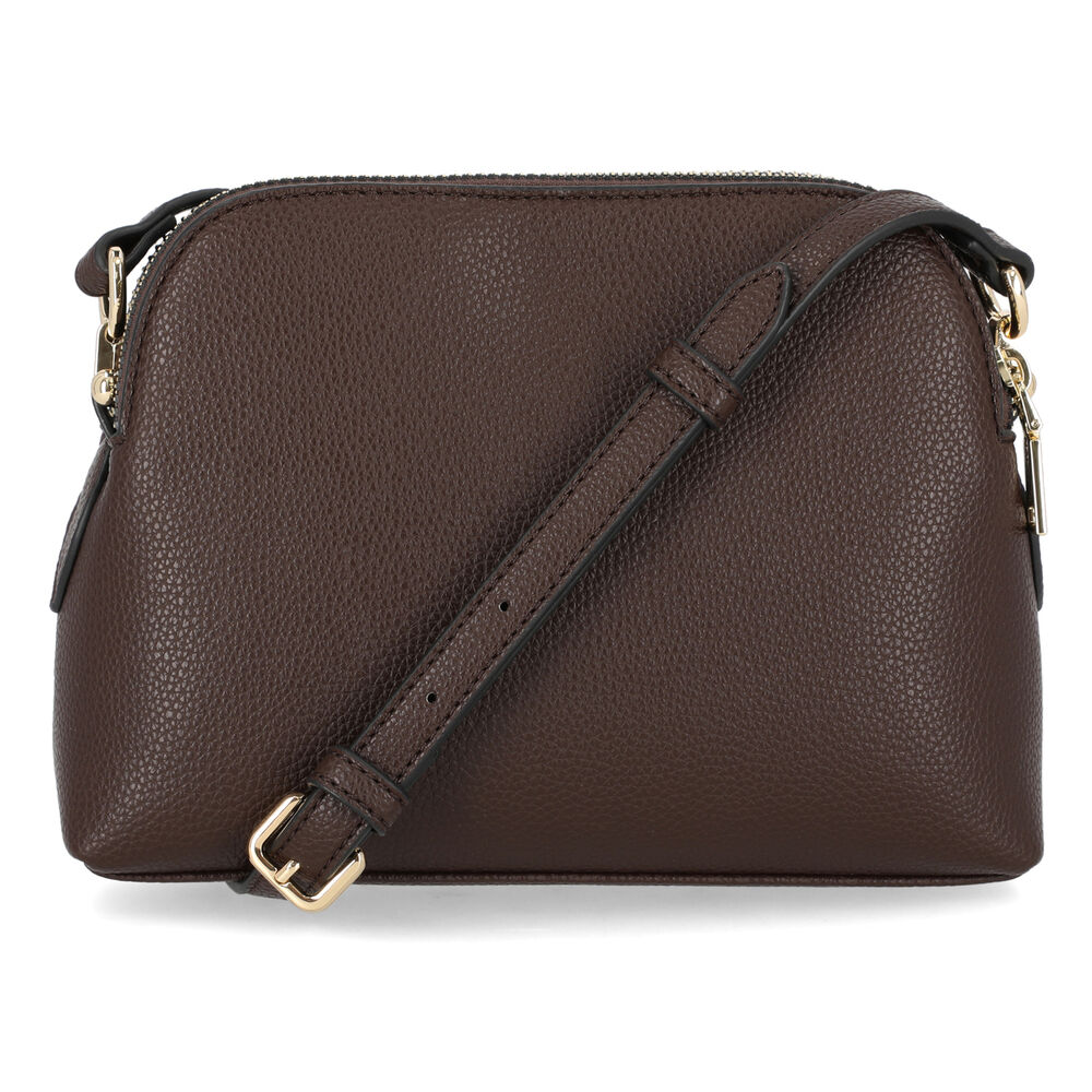 Dome Zip Crossbody Bag,Beige Heather,large