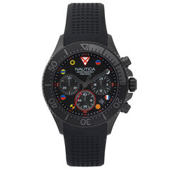 Westport Silicone Chronograph Watch - Black,Black,large
