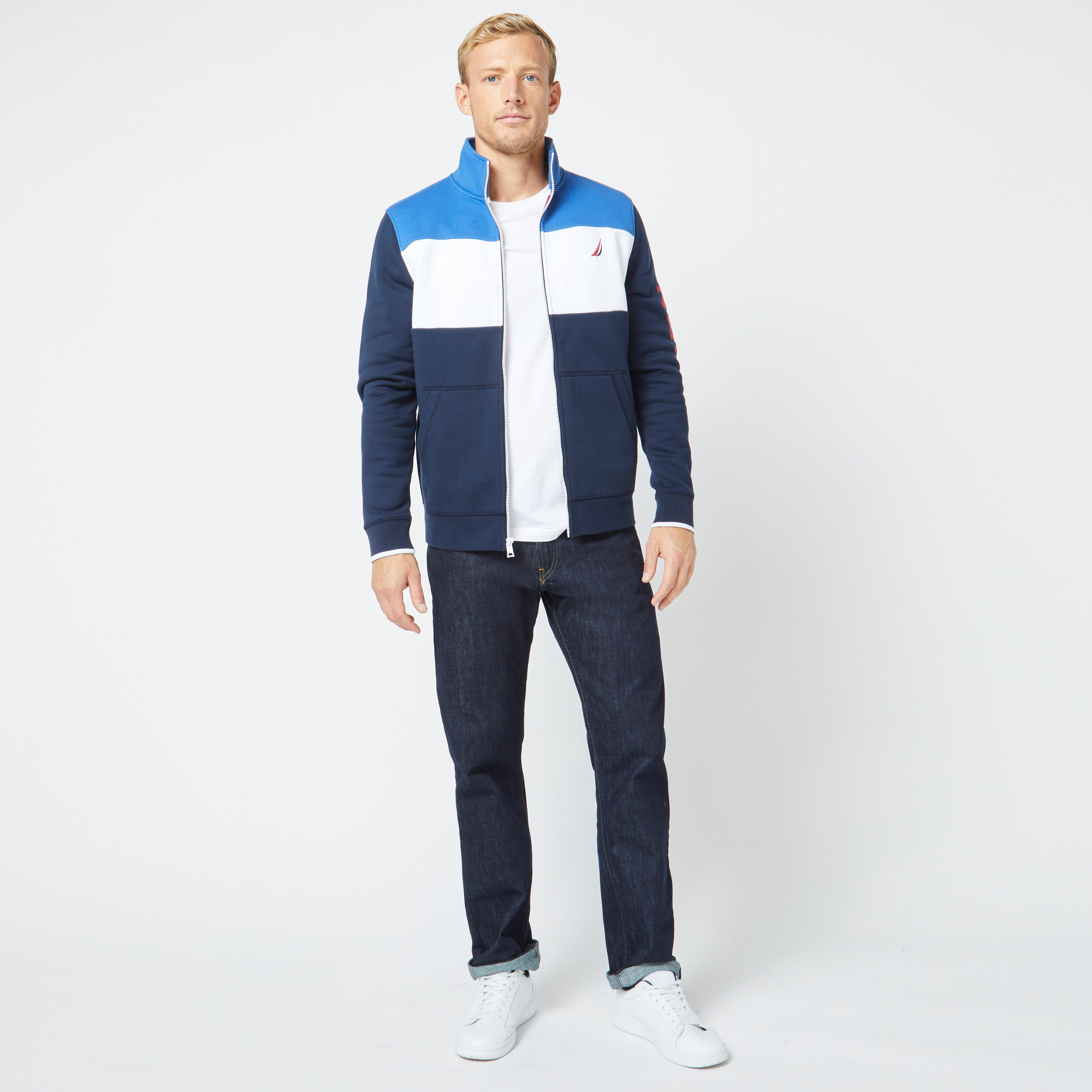 Download Nautica Mens Full Zip Mock Neck Sweatshirt Coats & Jackets ...