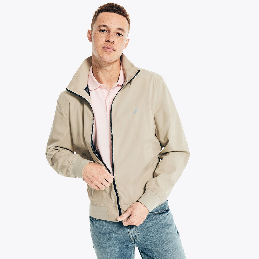 LIGHTWEIGHT RAINBREAKER BOMBER JACKET,Beachsand,large