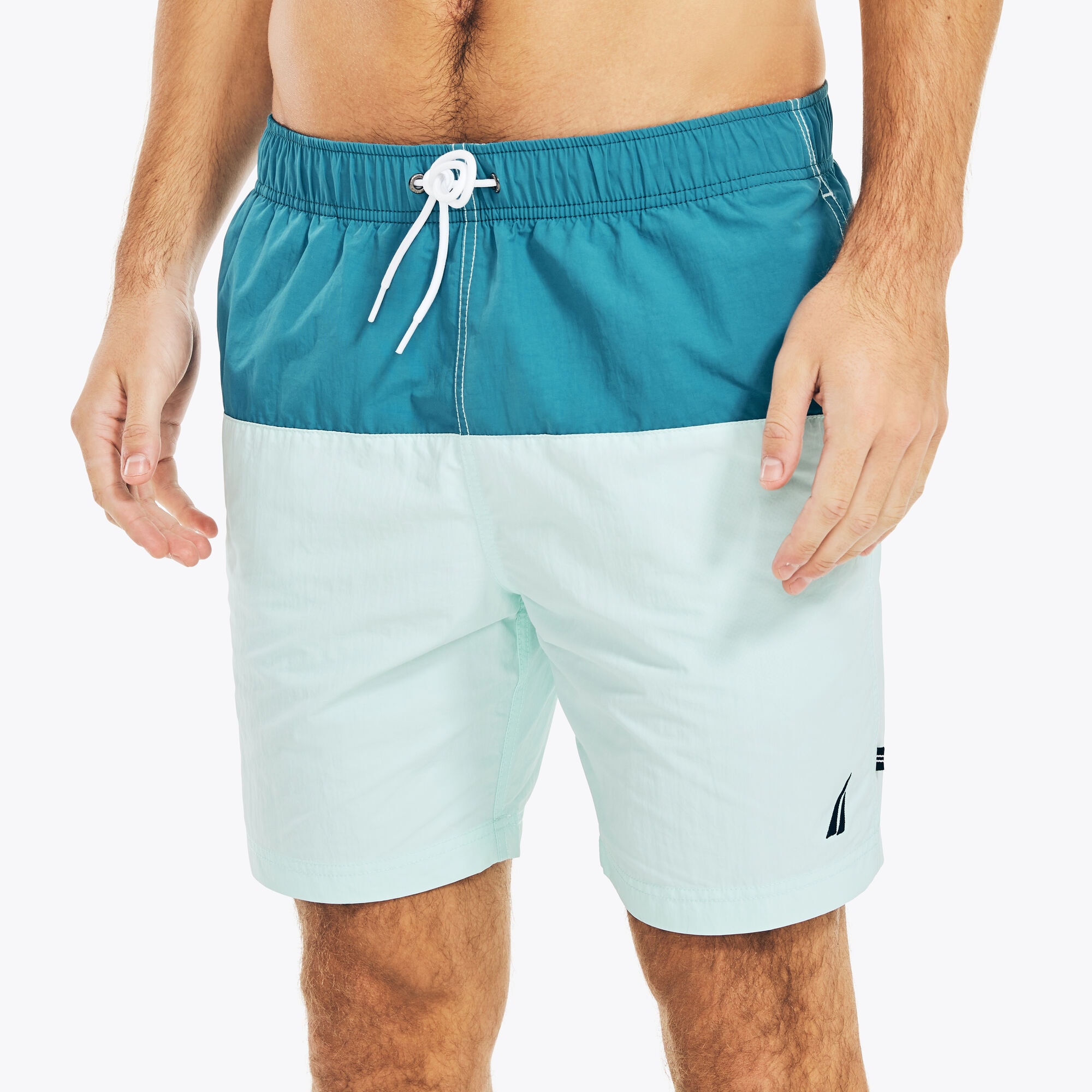 8" DUAL-BLOCK QUICK-DRY SWIM,South Beach Aqua,large