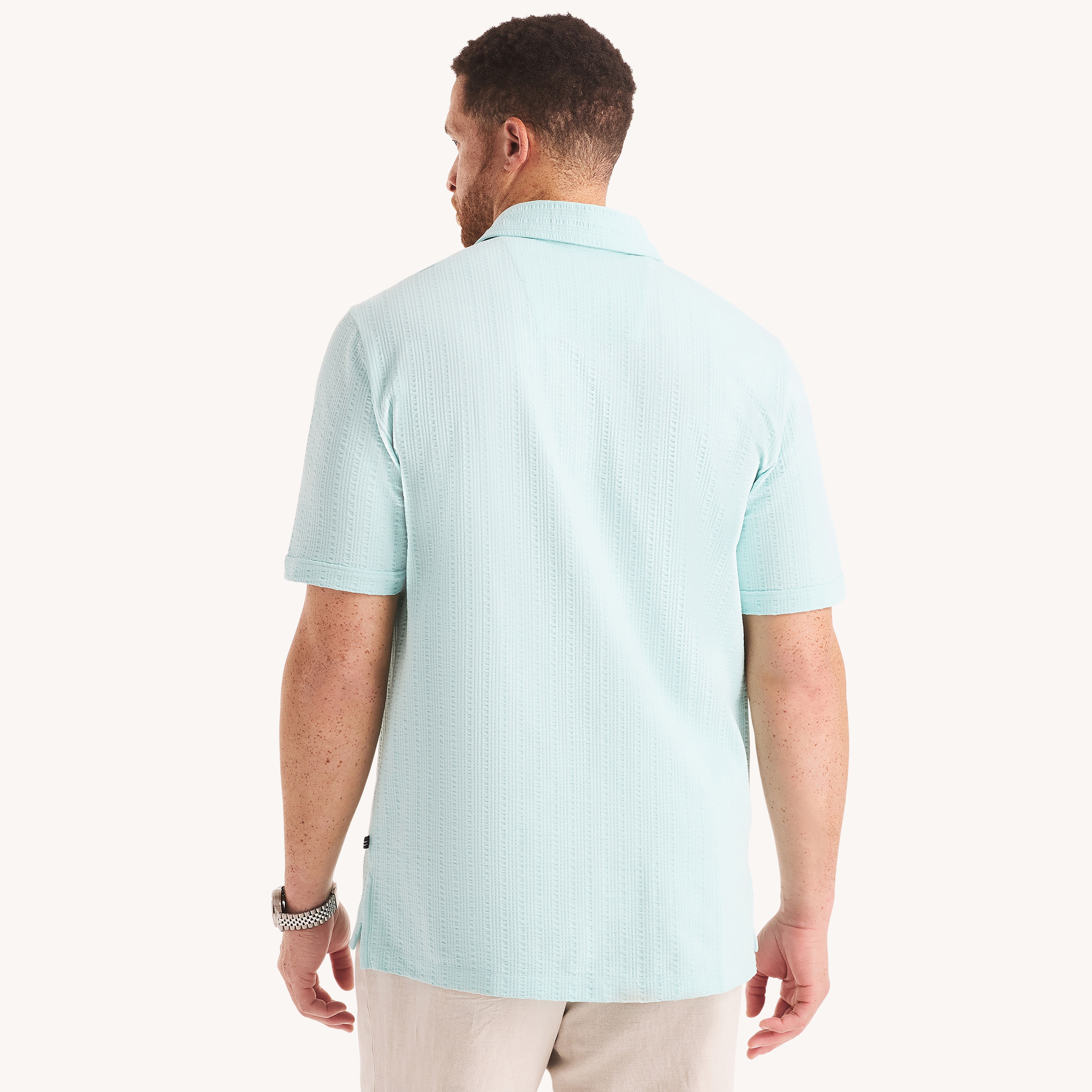 Big & Tall Classic Fit Seersucker Polo | Nautica
