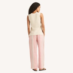 Striped Linen Pant,Sunguard Red,large