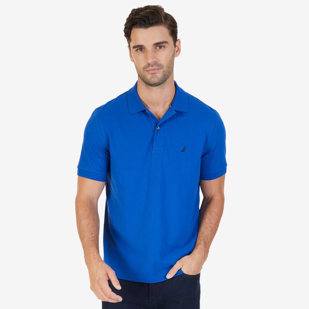 Classic Fit Cooling Performance Polo Shirt,J Navy,large