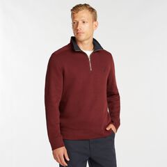 BRAND ICON QUARTER-ZIP PULLOVER,Royal Burgundy,large