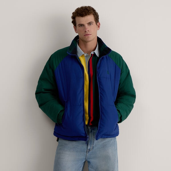 Reversible Color Blocked Puffer Jacket