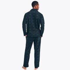 PLAID FLEECE PAJAMA PANT SET,Kelp Seas,large