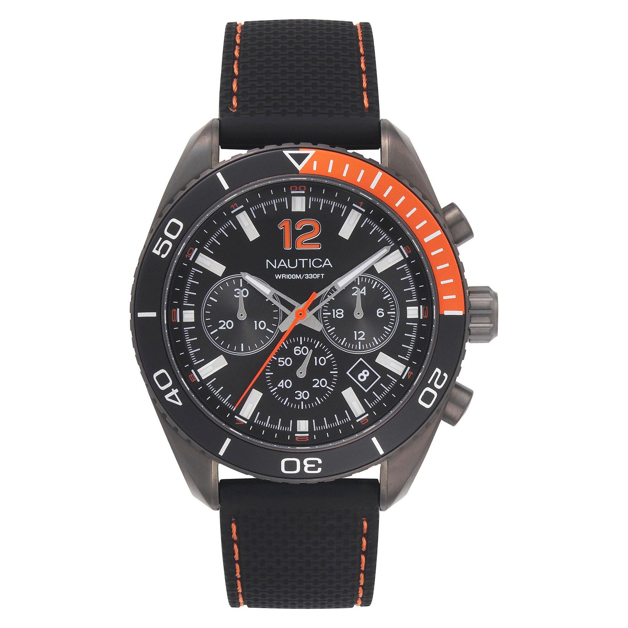 Key Biscayne 3-Hand Watch with Sport Strap,Multi,large