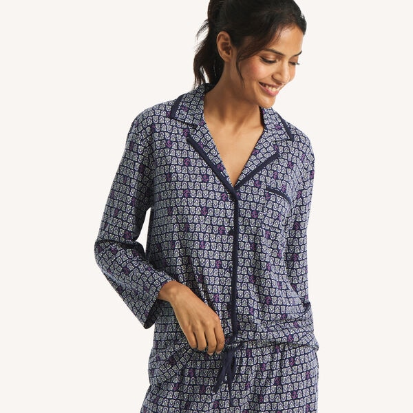 Anchor Print Pajama Set