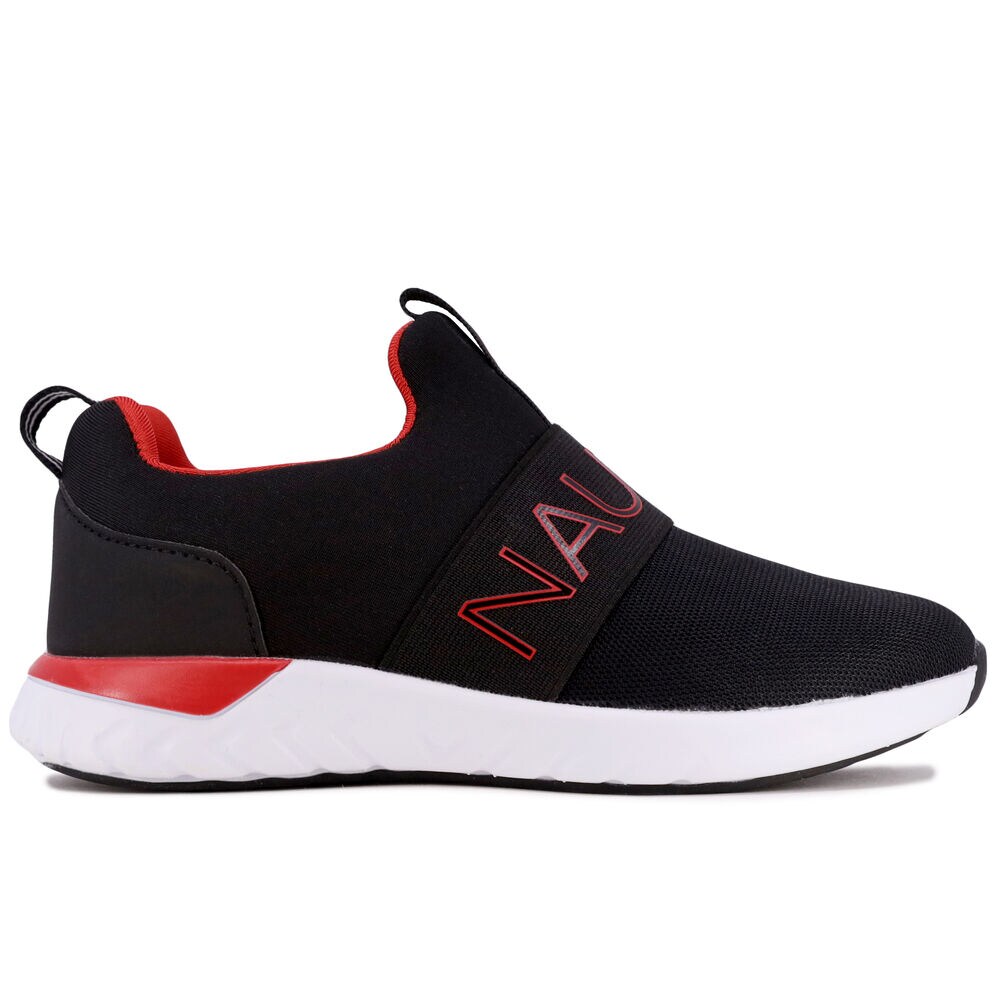 BOYS' LOGO SLIP-ON SNEAKER,Black,large