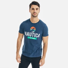 LOGO CIRCLE GRAPHIC T-SHIRT,Estate Blue,large