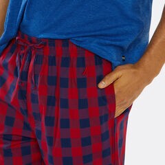 PLAID WOVEN SLEEP PANTS,Nautica Red,large