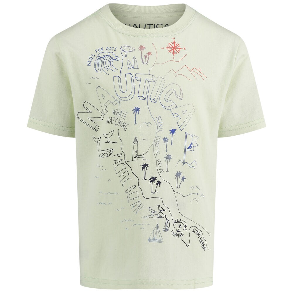 BOYS' PACIFIC COAST GRAPHIC T-SHIRT (8-20),Ivy,large