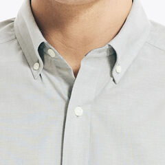 BIG & TALL SHORT-SLEEVE OXFORD SHIRT,Jade Forest Heather,large